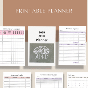 2025 ADHD-Friendly Life Planner for Busy Mums Printable