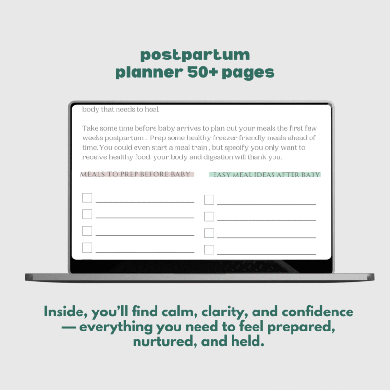 Postpartum Planner with Birth Plan & Hospital Bag Checklist Printable - Image 2