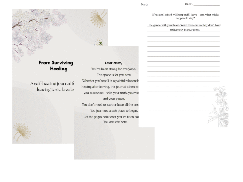 A gentle guided journal for mums healing from toxic relationships - Image 2